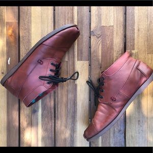 Pair of TOMS-Mens Size 13- Rare Leather Ankle boot